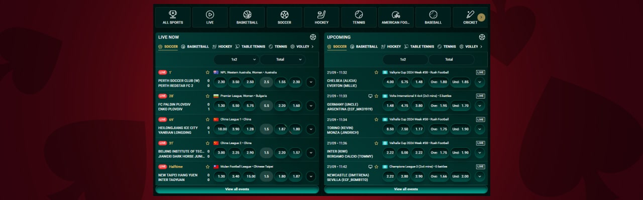 Cashed casino sports bet